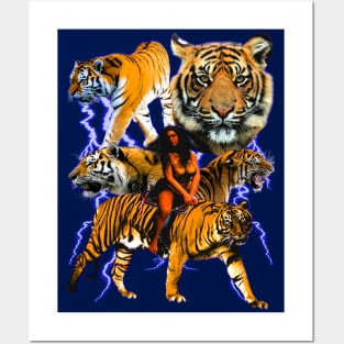 Lightning Tigers - Vintage 90's Graphic Very Cool And Sick Posters and Art